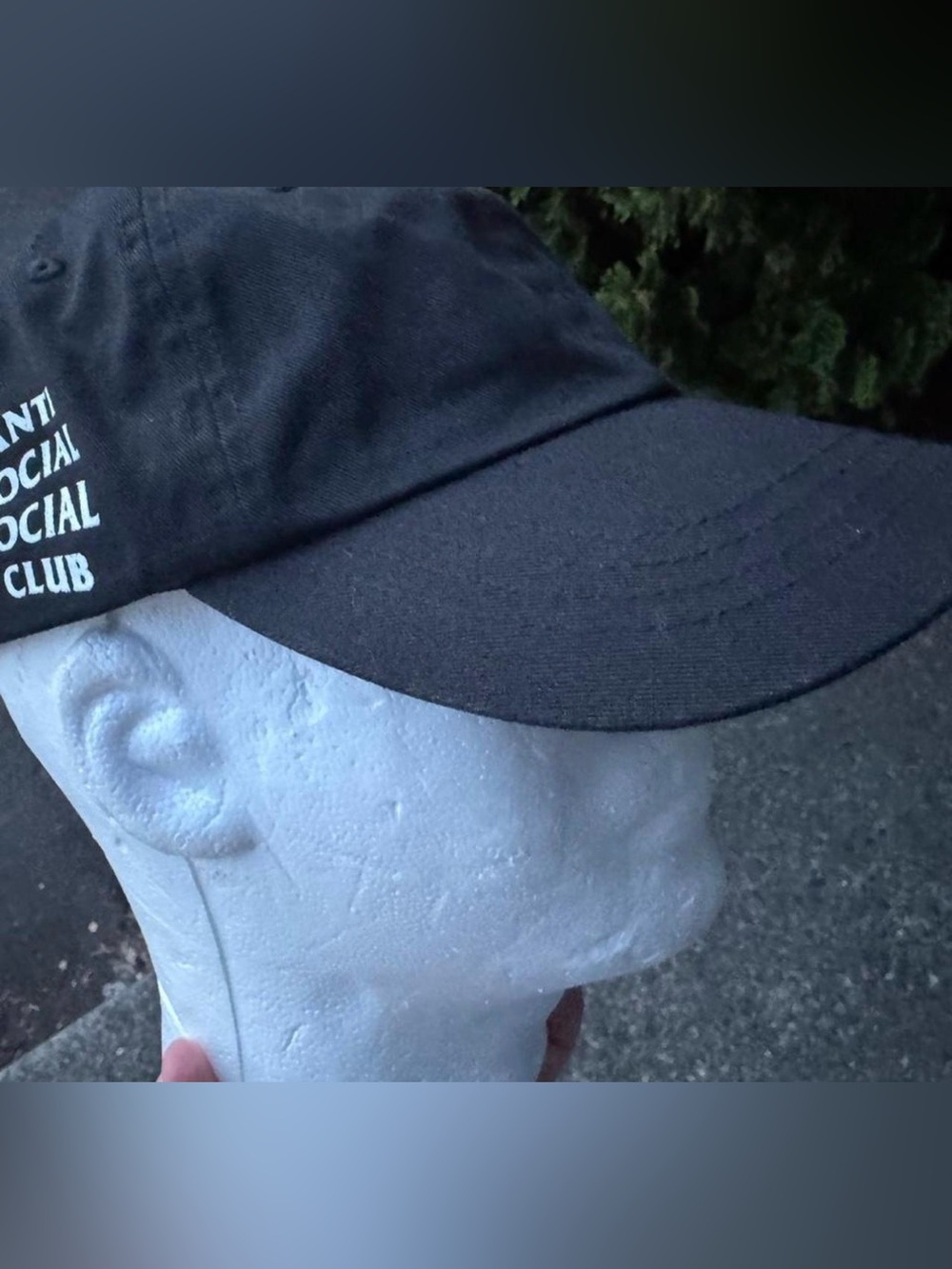 Anti Social Club Unisex Weird Cap Black With White Logo Adjustable Hat Cap